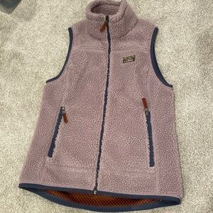 LL Bean women’s Sherpa vest.